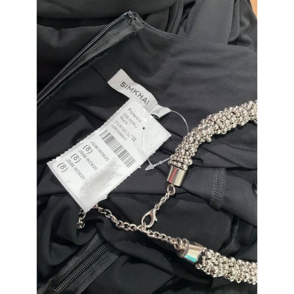 Jonathan Simkhai Annabelle Halter Gown in Black 8 New Womens Maxi Dress - Picture 9 of 16